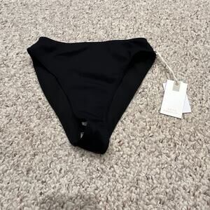 NWT Good American High Cut Bikini Bottoms Sz XS Black Swim Beach Vacation